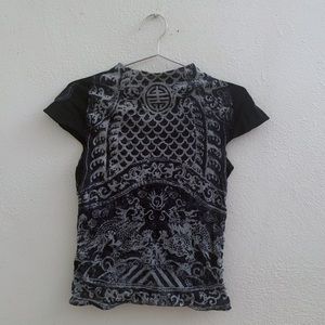 Vivienne Tam mesh dragon top